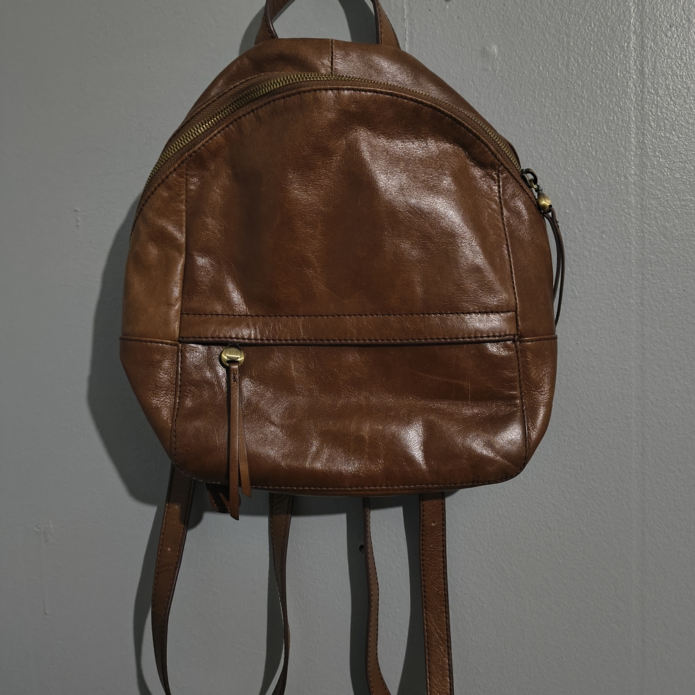 HOBO Chestnut Genuine Leather Mini Backpack